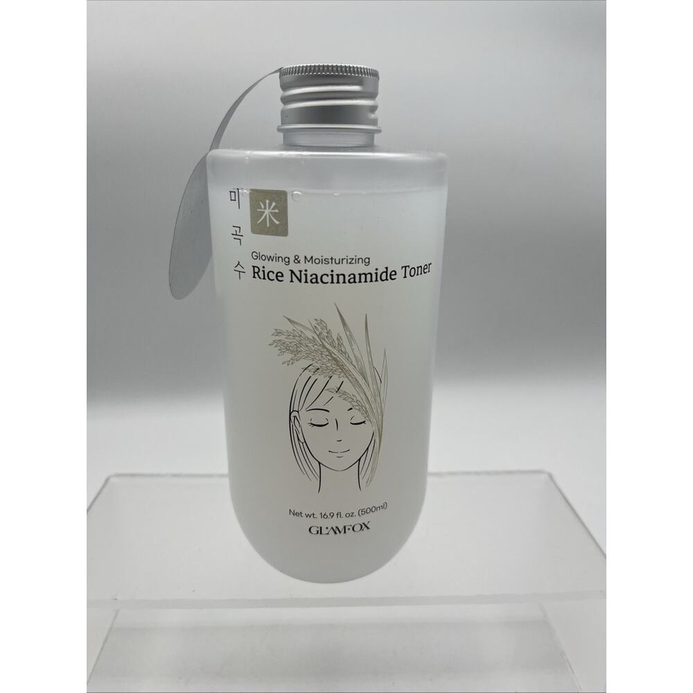 Glamfox Rice Niacinamide Brightening Toner Korean Beauty Tonico de Arroz 16.9oz